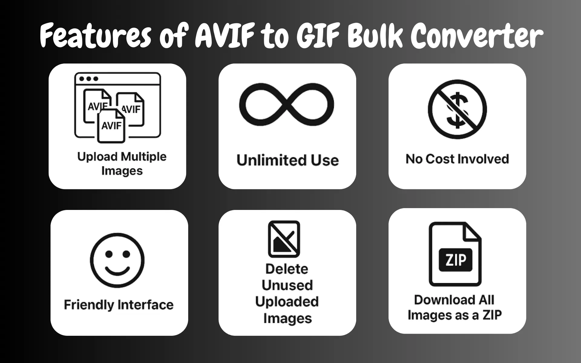 Features of AVIF to GIF Bulk Converter