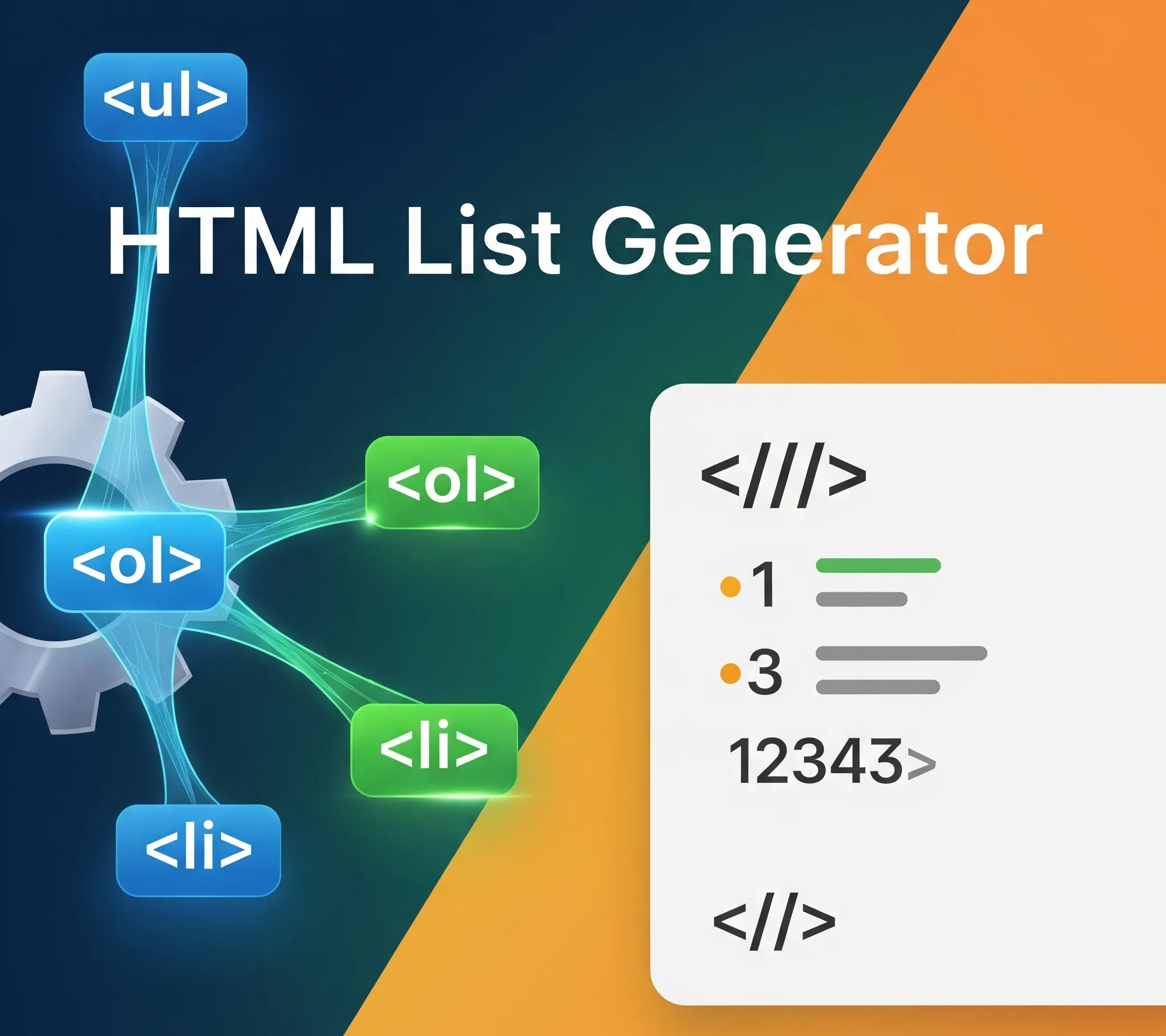 Free HTML Nested List Generator