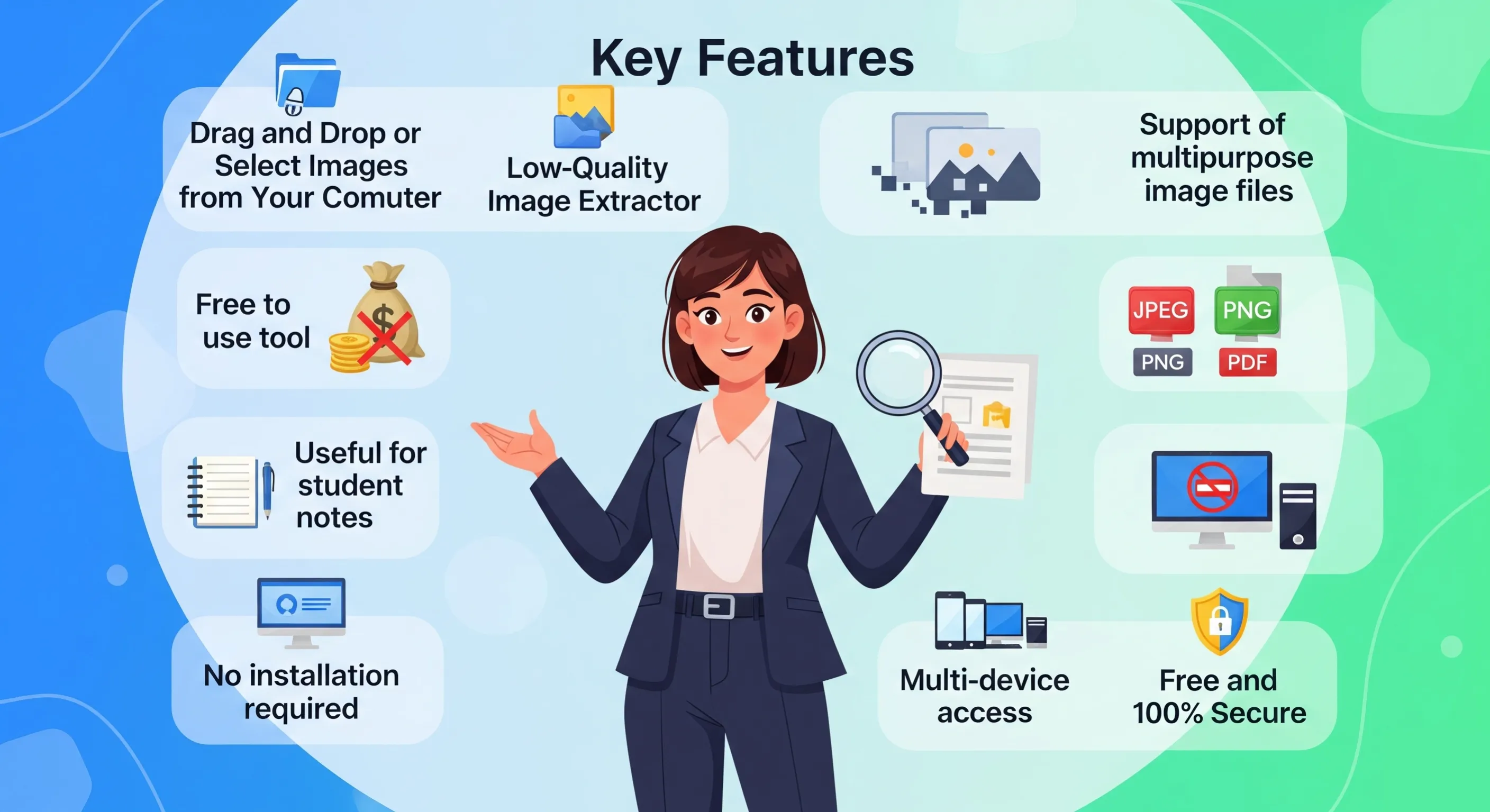 Key Features of the Image to Text Converter Tool