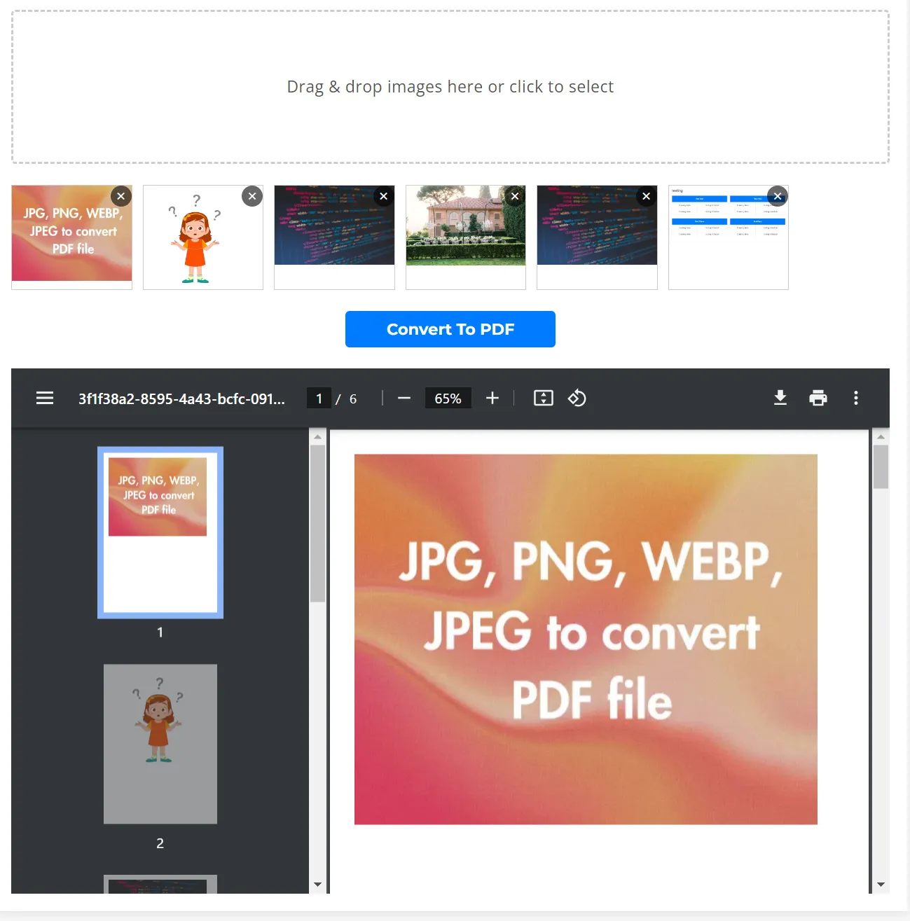 png to pdf converter