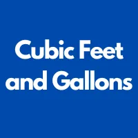 Cubic Feet to Gallons Converter