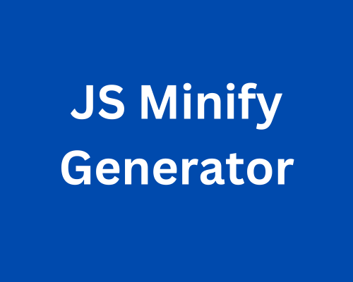 JS Minify Generator