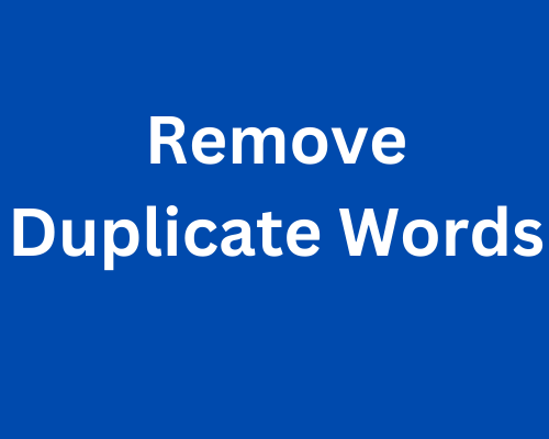 Remove-Dublicate-Words