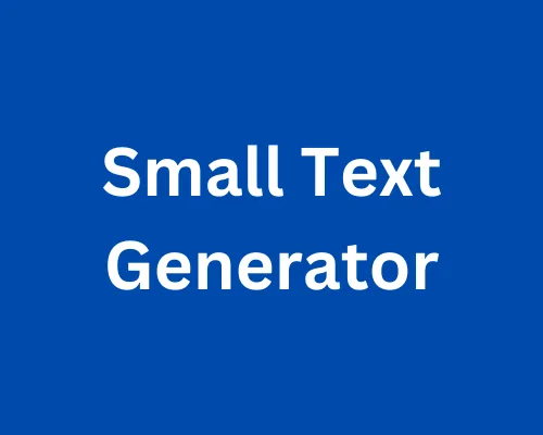 small-text-generators